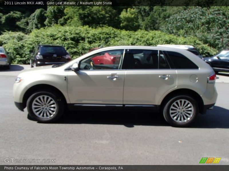 Gold Leaf Metallic / Medium Light Stone 2011 Lincoln MKX AWD