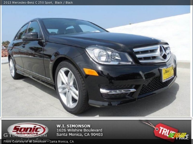 Black / Black 2013 Mercedes-Benz C 250 Sport