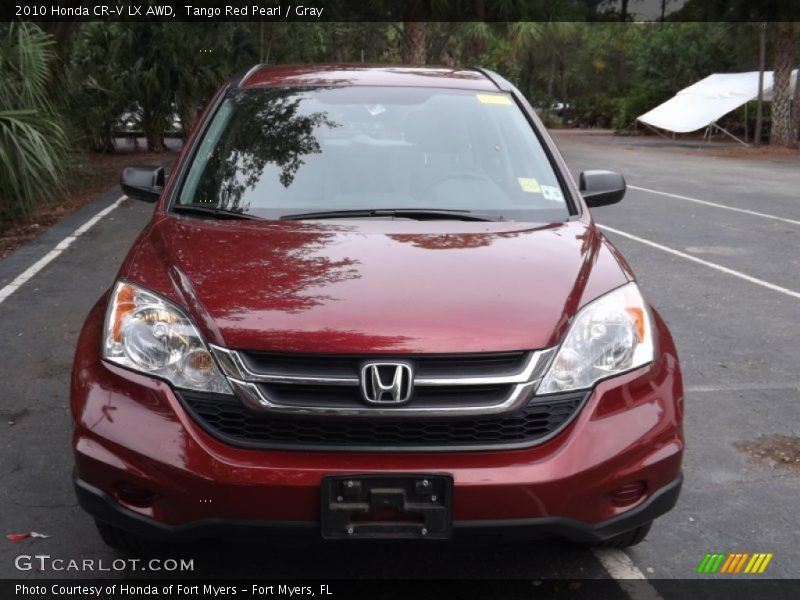 Tango Red Pearl / Gray 2010 Honda CR-V LX AWD