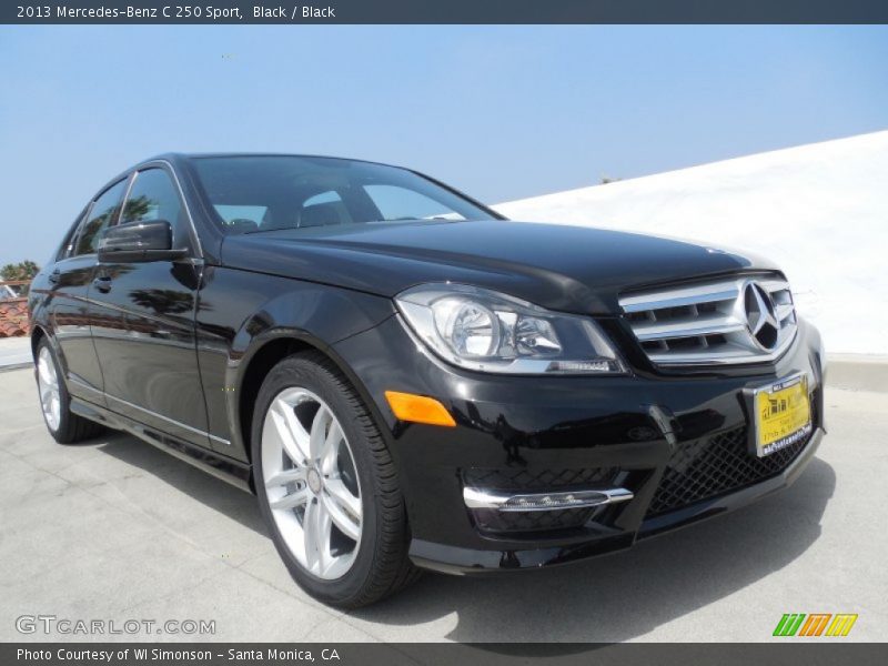 Black / Black 2013 Mercedes-Benz C 250 Sport