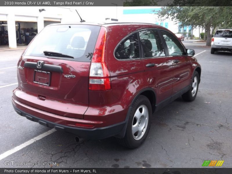 Tango Red Pearl / Gray 2010 Honda CR-V LX AWD