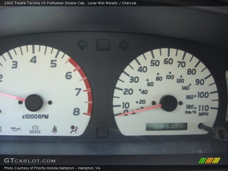 Lunar Mist Metallic / Charcoal 2002 Toyota Tacoma V6 PreRunner Double Cab