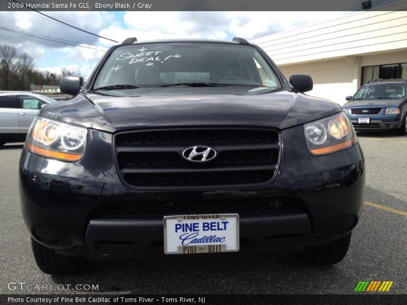 Ebony Black / Gray 2009 Hyundai Santa Fe GLS