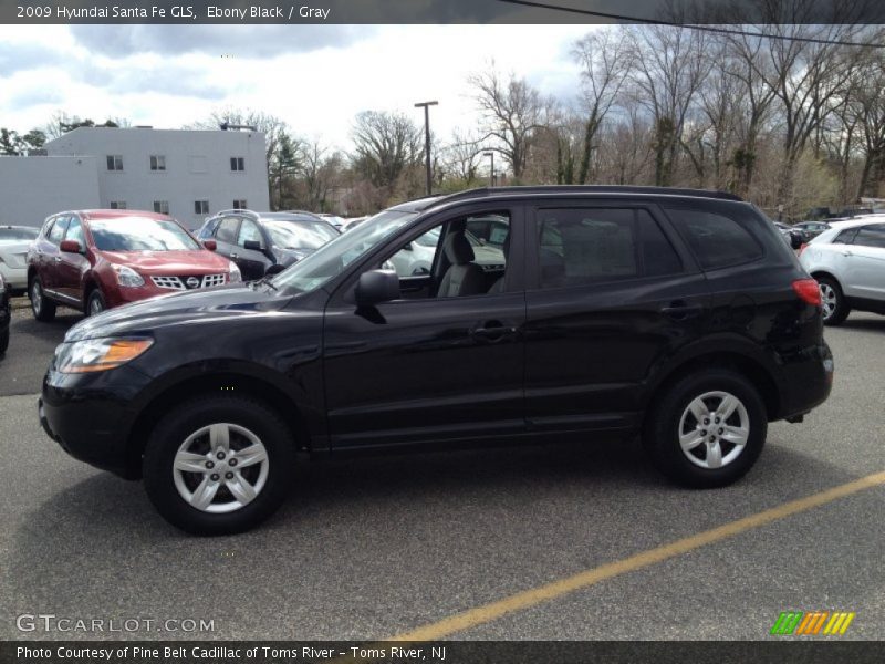 Ebony Black / Gray 2009 Hyundai Santa Fe GLS
