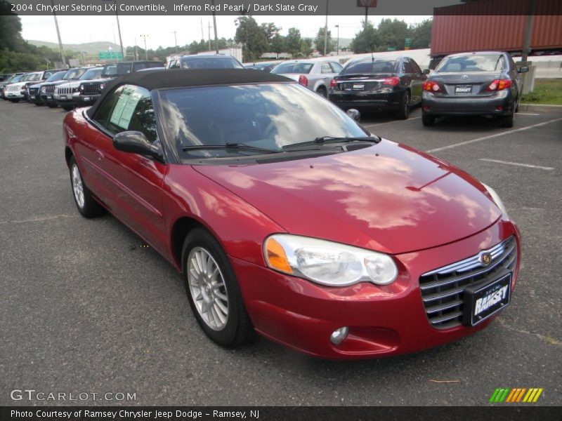 Inferno Red Pearl / Dark Slate Gray 2004 Chrysler Sebring LXi Convertible