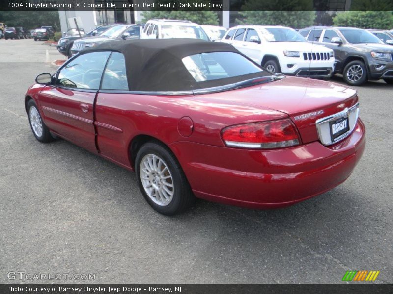 Inferno Red Pearl / Dark Slate Gray 2004 Chrysler Sebring LXi Convertible