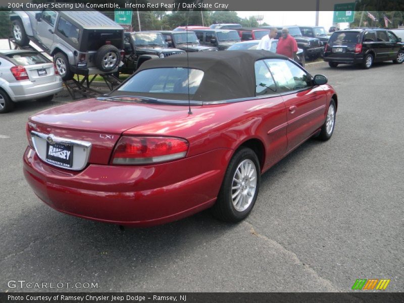 Inferno Red Pearl / Dark Slate Gray 2004 Chrysler Sebring LXi Convertible