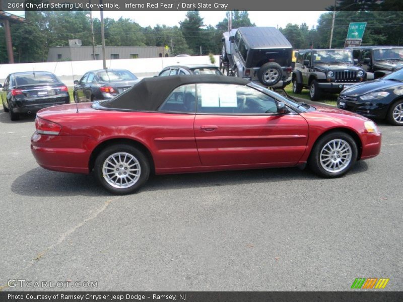 Inferno Red Pearl / Dark Slate Gray 2004 Chrysler Sebring LXi Convertible