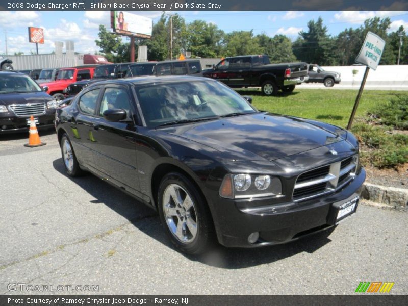 Brilliant Black Crystal Pearl / Dark Slate Gray 2008 Dodge Charger R/T