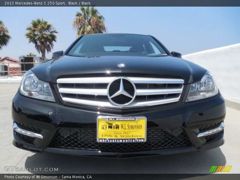 Black / Black 2013 Mercedes-Benz C 250 Sport