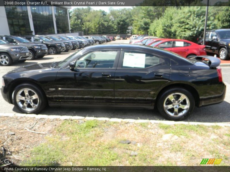 Brilliant Black Crystal Pearl / Dark Slate Gray 2008 Dodge Charger R/T