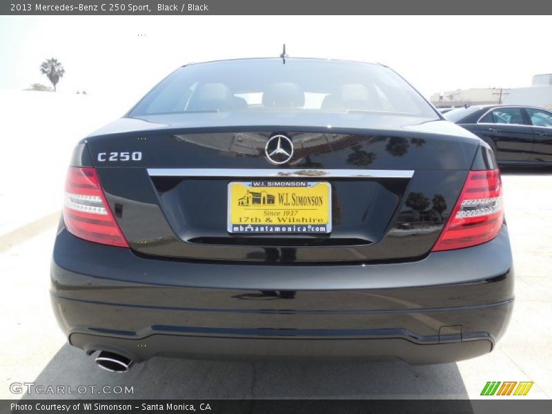 Black / Black 2013 Mercedes-Benz C 250 Sport