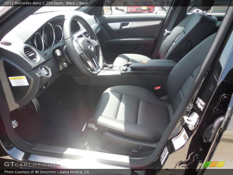Black / Black 2013 Mercedes-Benz C 250 Sport