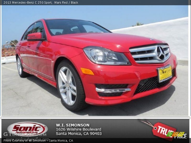 Mars Red / Black 2013 Mercedes-Benz C 250 Sport