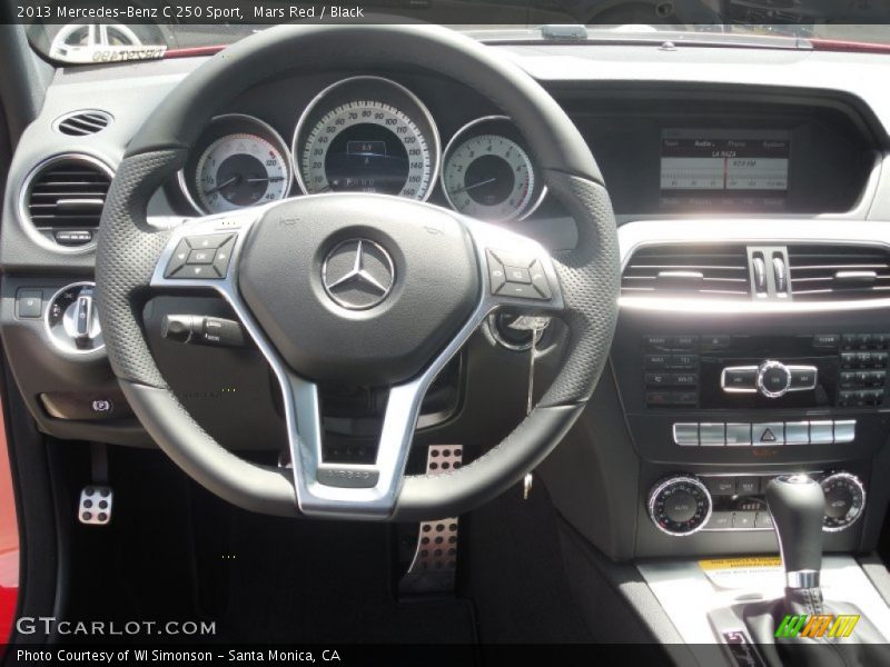 Mars Red / Black 2013 Mercedes-Benz C 250 Sport