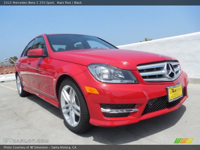 Mars Red / Black 2013 Mercedes-Benz C 250 Sport