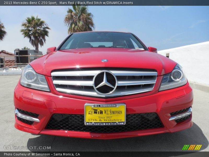 Mars Red / Black/Red Stitch w/DINAMICA Inserts 2013 Mercedes-Benz C 250 Sport