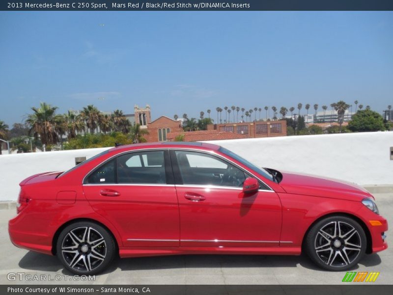 Mars Red / Black/Red Stitch w/DINAMICA Inserts 2013 Mercedes-Benz C 250 Sport