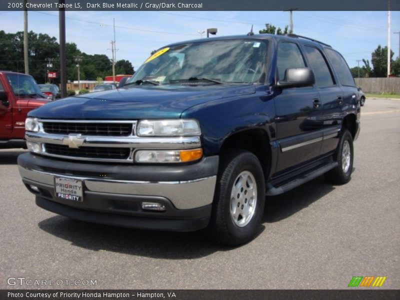 Dark Blue Metallic / Gray/Dark Charcoal 2005 Chevrolet Tahoe LS