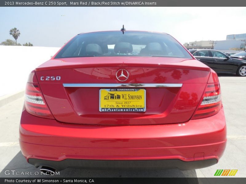 Mars Red / Black/Red Stitch w/DINAMICA Inserts 2013 Mercedes-Benz C 250 Sport