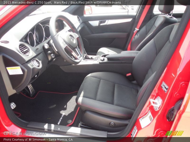Mars Red / Black/Red Stitch w/DINAMICA Inserts 2013 Mercedes-Benz C 250 Sport