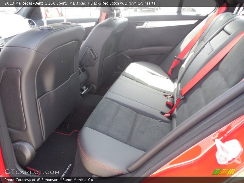Mars Red / Black/Red Stitch w/DINAMICA Inserts 2013 Mercedes-Benz C 250 Sport