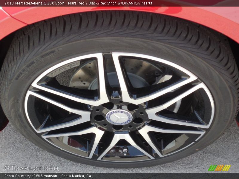 Mars Red / Black/Red Stitch w/DINAMICA Inserts 2013 Mercedes-Benz C 250 Sport