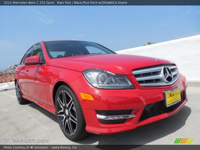 Mars Red / Black/Red Stitch w/DINAMICA Inserts 2013 Mercedes-Benz C 250 Sport