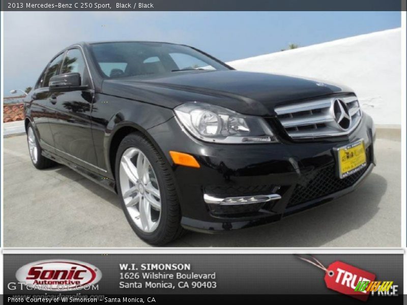Black / Black 2013 Mercedes-Benz C 250 Sport