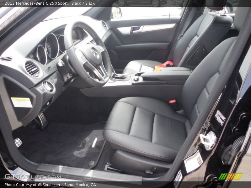 Black / Black 2013 Mercedes-Benz C 250 Sport