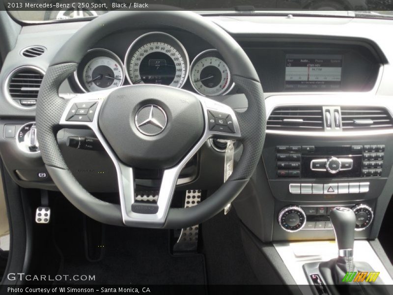 Black / Black 2013 Mercedes-Benz C 250 Sport