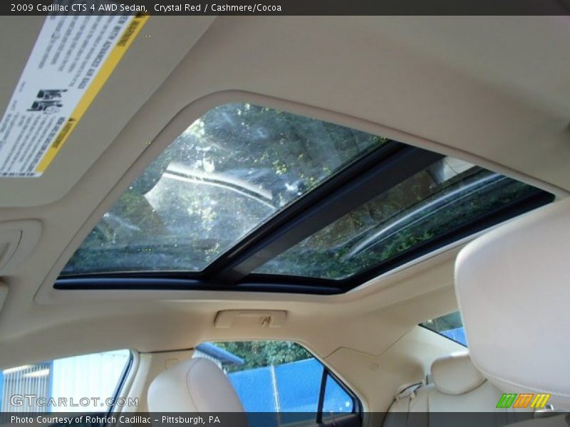 Crystal Red / Cashmere/Cocoa 2009 Cadillac CTS 4 AWD Sedan