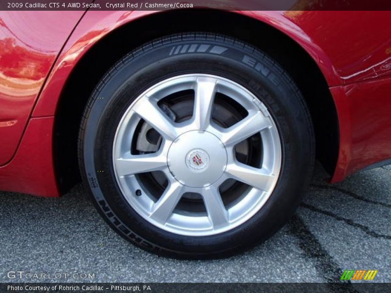 Crystal Red / Cashmere/Cocoa 2009 Cadillac CTS 4 AWD Sedan