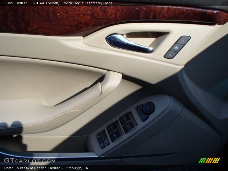Crystal Red / Cashmere/Cocoa 2009 Cadillac CTS 4 AWD Sedan