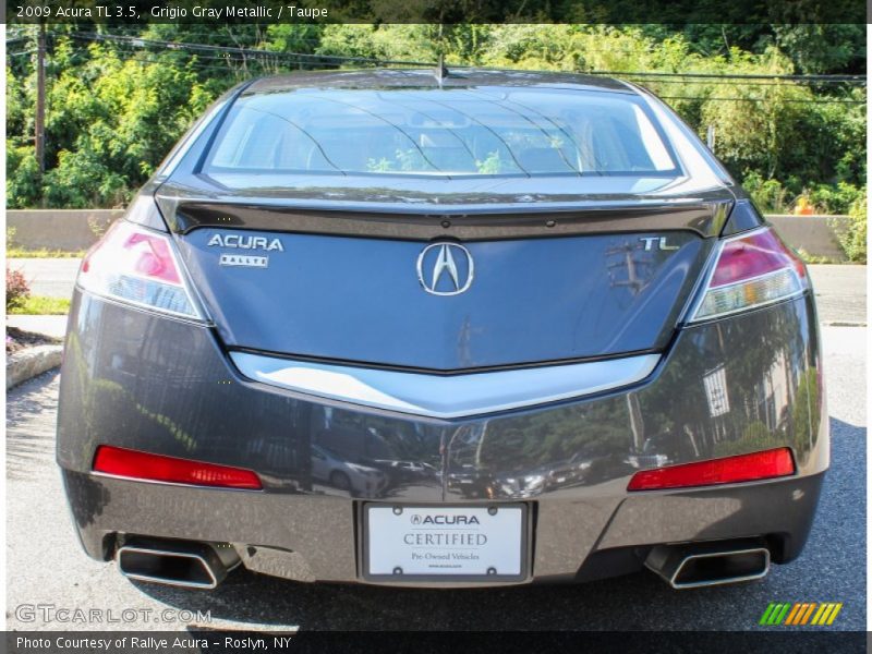 Grigio Gray Metallic / Taupe 2009 Acura TL 3.5