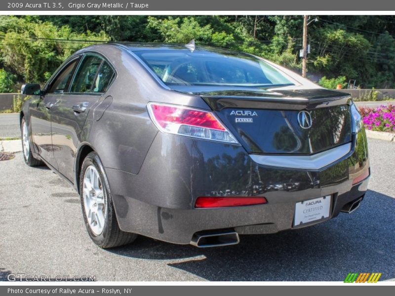 Grigio Gray Metallic / Taupe 2009 Acura TL 3.5