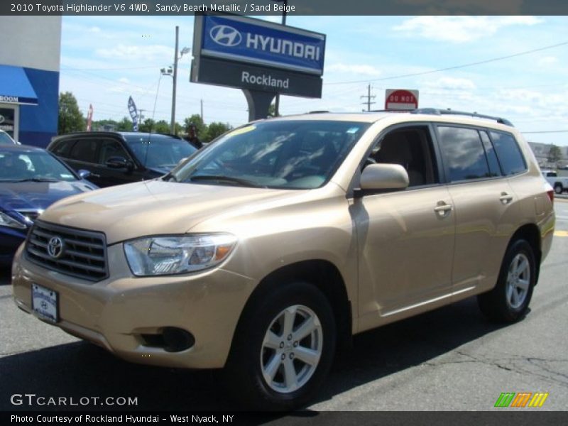 Sandy Beach Metallic / Sand Beige 2010 Toyota Highlander V6 4WD