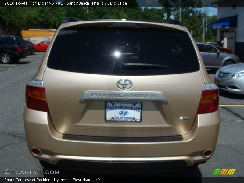 Sandy Beach Metallic / Sand Beige 2010 Toyota Highlander V6 4WD