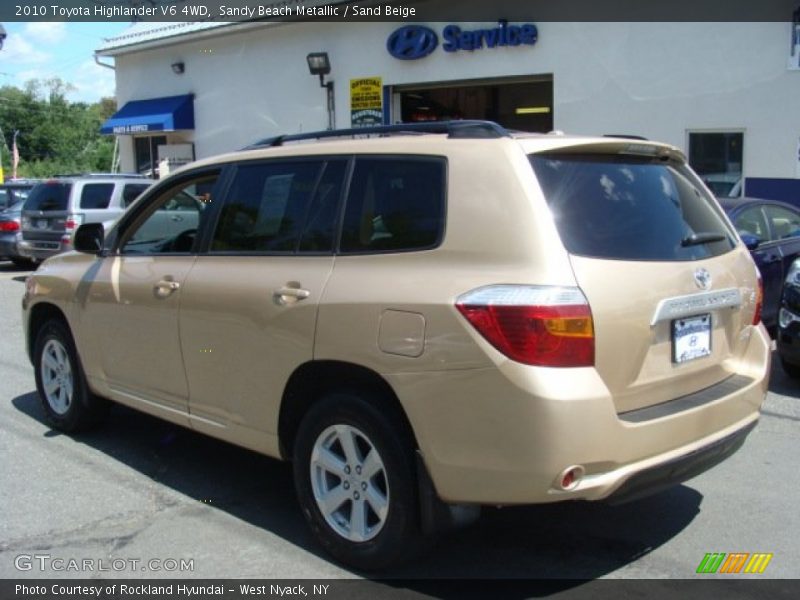 Sandy Beach Metallic / Sand Beige 2010 Toyota Highlander V6 4WD
