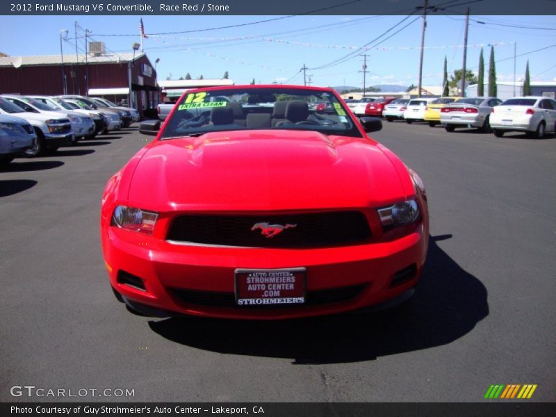 Race Red / Stone 2012 Ford Mustang V6 Convertible