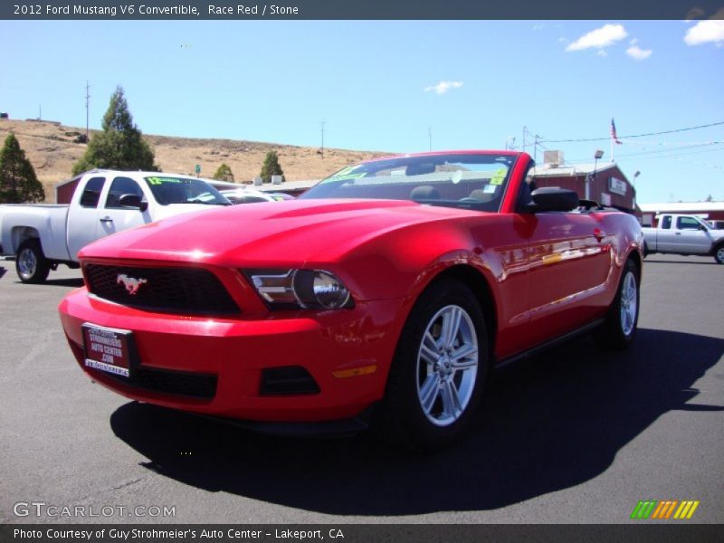 Race Red / Stone 2012 Ford Mustang V6 Convertible
