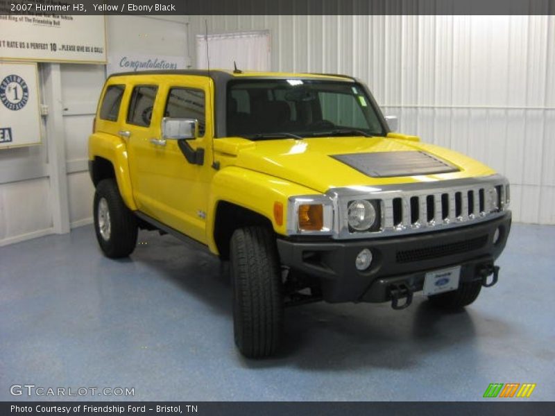 Yellow / Ebony Black 2007 Hummer H3