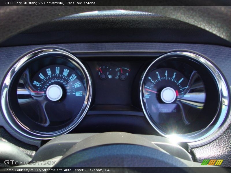 Race Red / Stone 2012 Ford Mustang V6 Convertible