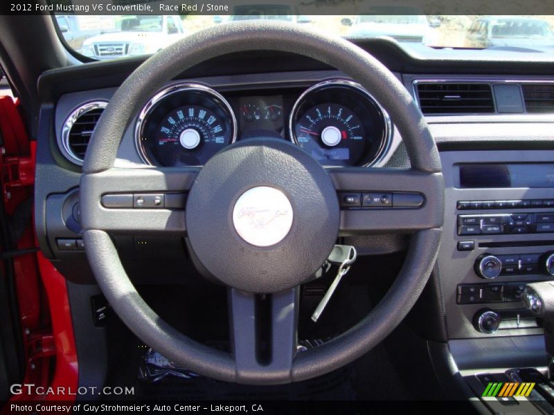 Race Red / Stone 2012 Ford Mustang V6 Convertible