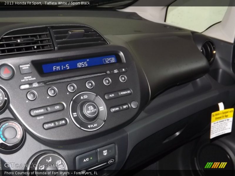 Taffeta White / Sport Black 2013 Honda Fit Sport