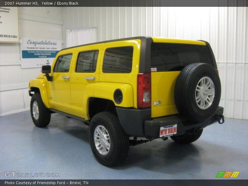 Yellow / Ebony Black 2007 Hummer H3