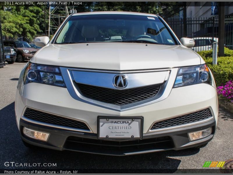 Aspen White Pearl / Taupe 2011 Acura MDX