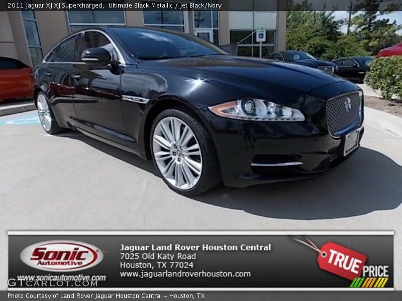 Ultimate Black Metallic / Jet Black/Ivory 2011 Jaguar XJ XJ Supercharged