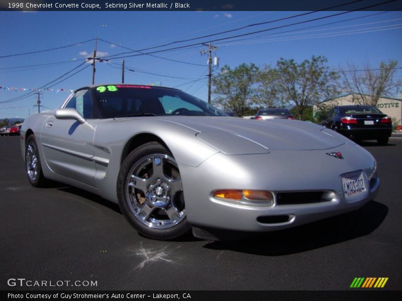 Sebring Silver Metallic / Black 1998 Chevrolet Corvette Coupe