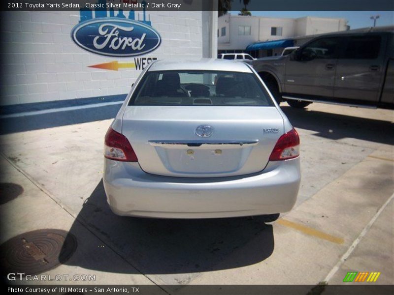 Classic Silver Metallic / Dark Gray 2012 Toyota Yaris Sedan
